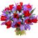 bouquet of tulips and irises. Romania